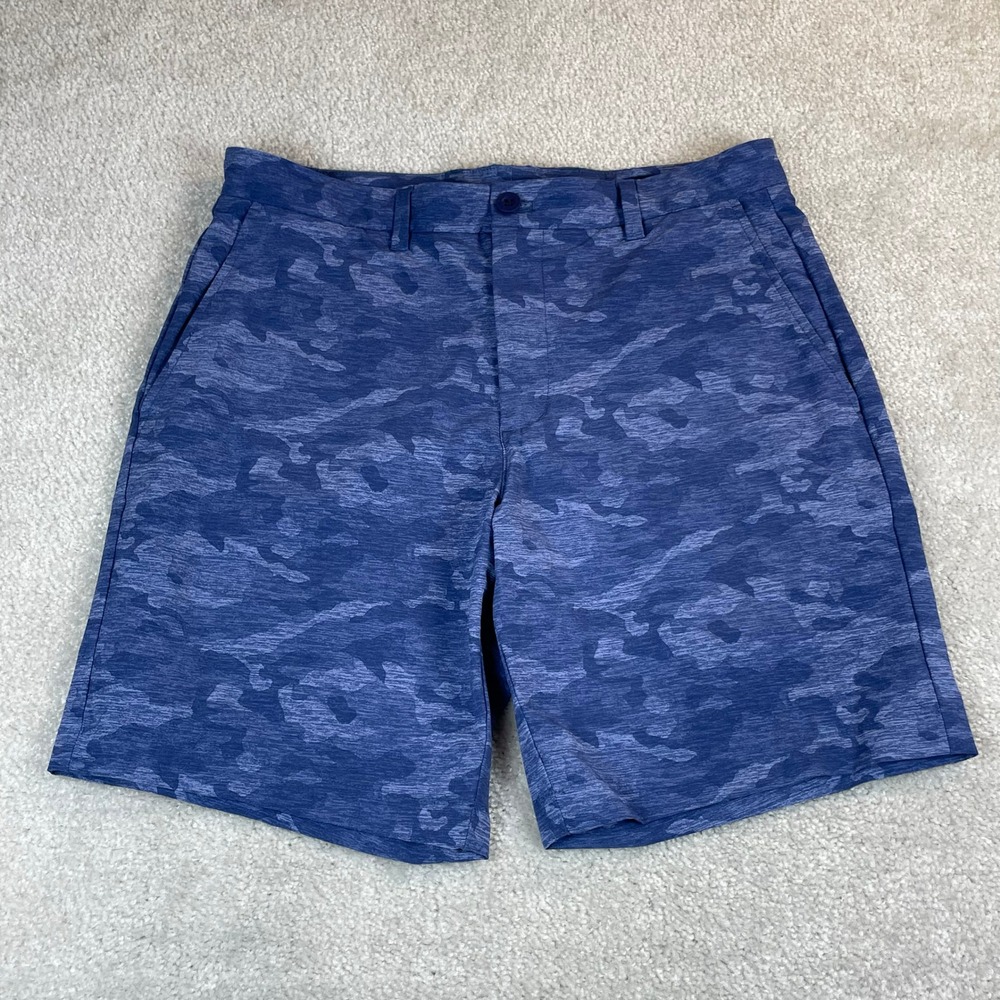 Vineyard Vines Mens Blue Camo Performance Breaker Shorts 32 Golf Stretch